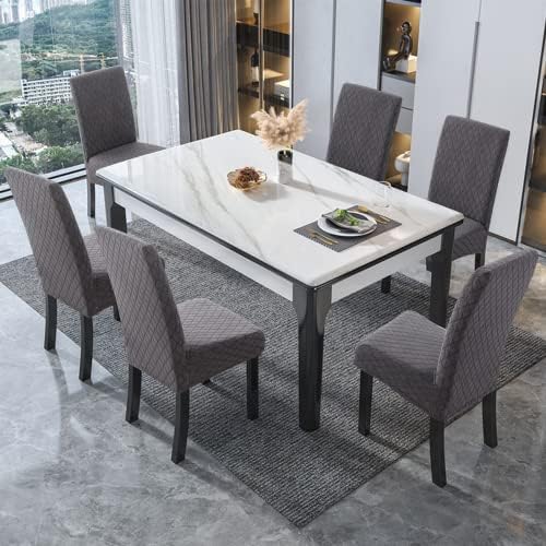 Genina Waterproof Dining Chair Covers Set of 4 Parsons Chair Slipcovers - Image 6