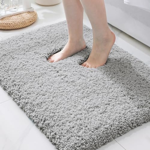 ILANGO Bathroom Rugs 24" × 17", Extra Soft Absorbent Microfiber Bath Rugs by ILANGO