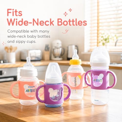 Silicone Bottle Handles for Wide-Neck Glass & Plastic Bottles, Transitional - Image 3