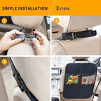 Kick Mats with Organizer -2 Pack Backseat Protector SeatCovers - Image 4