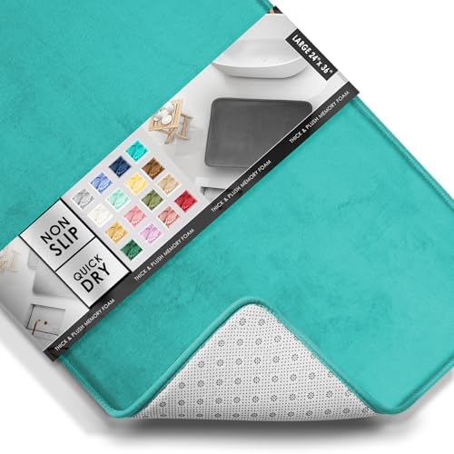 Clara Clark Bathroom Rugs, Velvet Memory Foam Bath Mat, Non-Slip Bath Rugs - Image 3