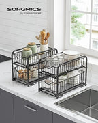 SONGMICS 4-Tier Pull Out Cabinet Organizers, Under Sink Organizer, Bathroom - Image 4