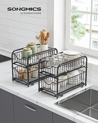 SONGMICS 4-Tier Pull Out Cabinet Organizers, Under Sink Organizer, Bathroom - Image 4