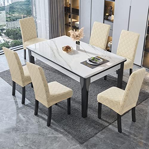 Genina Waterproof Dining Chair Covers Set of 4 Parsons Chair Slipcovers - Image 6