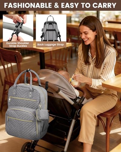 Pritent Diaper Bag Backpack, Baby Bag Backpack Baby Essentials - Image 6