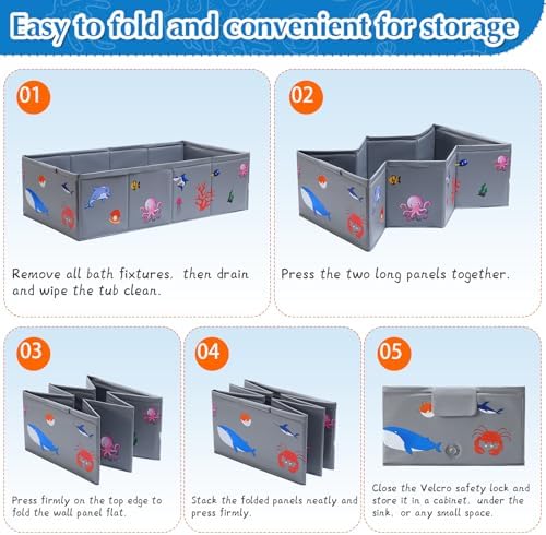 Collapsible Baby Bathtub Portable Travel Bath Tub - Image 5