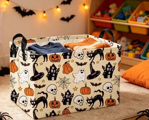 Rectangle Kids Baskets Halloween Basket Cute Storage Bin - Image 5