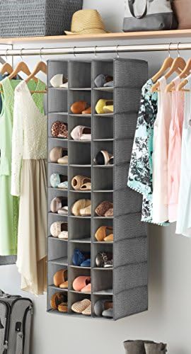Whitmor 30 Sections Hanging Clothes Closet Shoe Organizer, Space Saving - Image 2