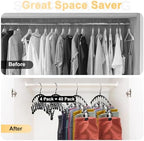 Legging Organizer for Closet, Metal Yoga Pants Hangers 8 Pack w/10 Clips Holds - Image 3
