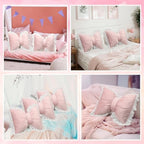 Yousoontic 2 Pcs Bow Throw Pillows 15.7x12.6 in - Image 6