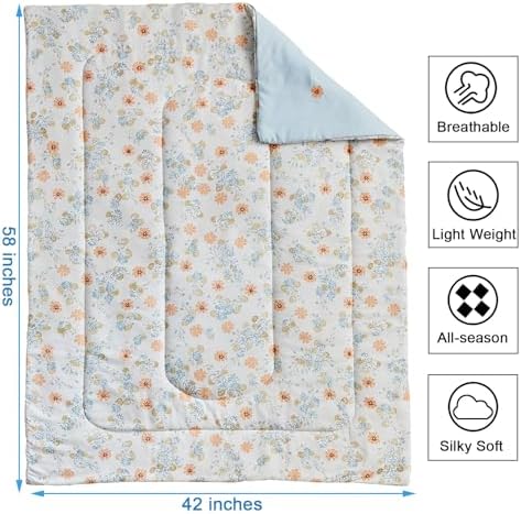 JHXHMX 4 Pieces Toddler Bedding Set, Soft Crib Bed Sheets Set Includes Quilted - Image 4
