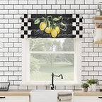 Kitchen Curtains and Valances Set, Summer Tropical Lemon Window Treatments - Image 3