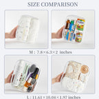 6-Pack Medium Clear Hard Shell Zipper Pouches, Hard Case Pouches - Image 2
