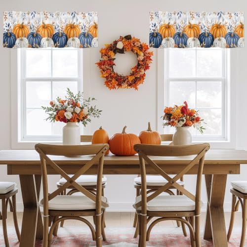 Vandarllin Fall Thanksgiving Kitchen Curtains Valances - Image 3