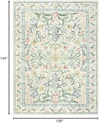 Wonnitar Large Rugs for Living Room, Soft Washable Floral 9x12 Area Rug for - Image 2