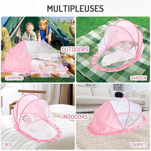 Folding Crib Net Mosquito Net for Baby – Kids Mosquito Netting Mesh Crib Canopy - Image 7