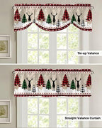 Farmhouse Christmas Blackout Tie Up Valance Curtains - Image 5
