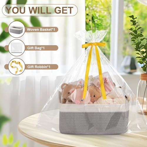 OIAHOMY 19L Woven Basket, Gift Basket Empty - Image 3