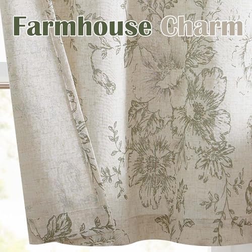 Vangao Floral Valances for Windows Alice Sage Green W50 X 16L 1 Panel - Image 6