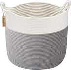 Goodpick Woven Rope Blanket Basket Living Room by Goodpick