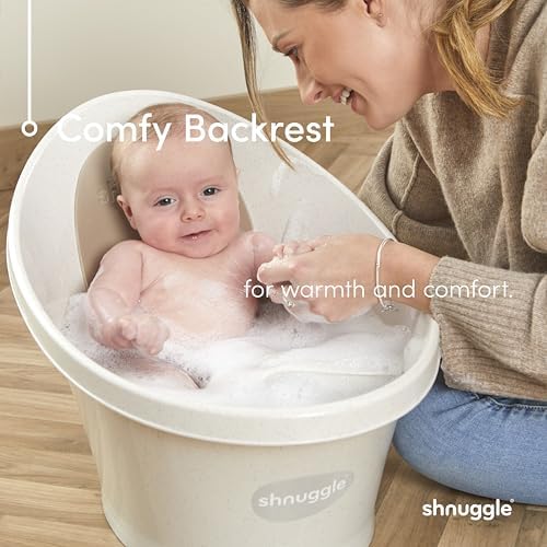 Shnuggle Newborn Baby Bath | Built in Support Bump and Soft Backrest | Suitable - Image 3