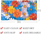 Shower Mat Non Slip 26.8 x 15.1 Inches, Daisies Flowers Bathtub Mat Shower - Image 4