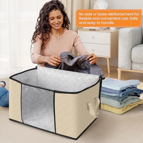 Fab totes 6 Pack Storage Bags for Clothes Blanket Storage Bins - Image 3