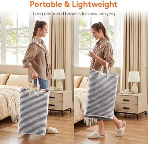Lifewit 80L Large Laundry Baskets, 2 Pack, Reinforced Handles - Image 4