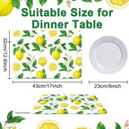 Lemon Placemats Set of 6 Summer Plastic Table Mat 17×13×0.04in - Image 2