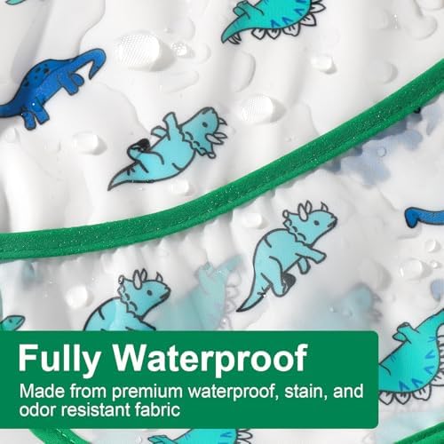 Accmor Waterproof Baby Bibs for Eating, Mess Proof Toddler Feeding Bibs for - Image 4