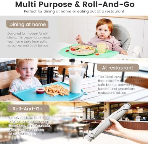 Large Silicone Placemat, Raised Edge Leakproof, Non-Slip - Image 6