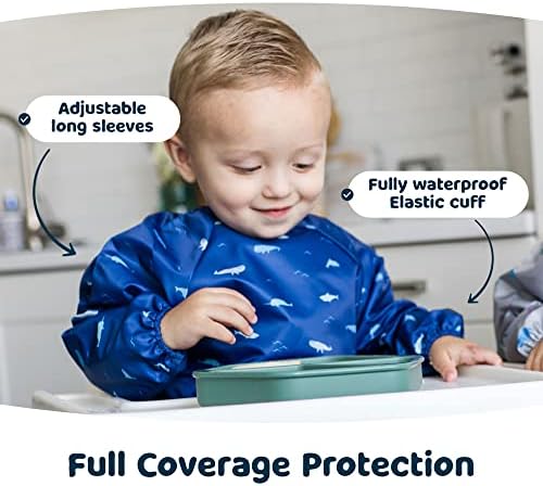 Tiny Twinkle Long Sleeve Bib for Babies & Toddlers | Waterproof Smock Bib for - Image 3