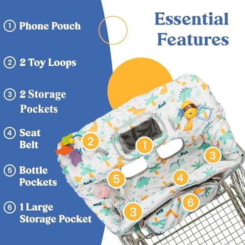 PILLANI Shopping Cart Seat for Baby, High Chair Cover for Restaurant Seat - Image 5