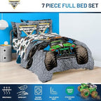 Monster Jam Full Size Comforter Set 7 Piece Kids Bedding - Image 4