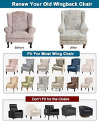 CRFATOP Wingback Chair Covers Wing Armchair Slipcovers - Image 4