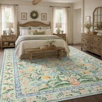 Wonnitar 10x14 Machine Washable Area Rugs, Ultra-Thin Foldable Boho Flower - Image 5