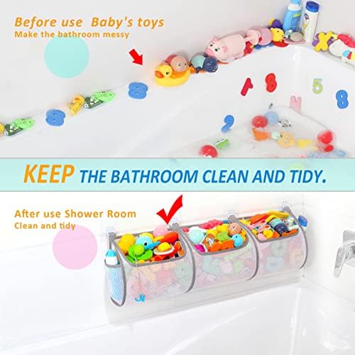 Ligereza Bathtub Toy Holder，Prevent Spots，Bath Toy Storage Bath Toys - Image 5