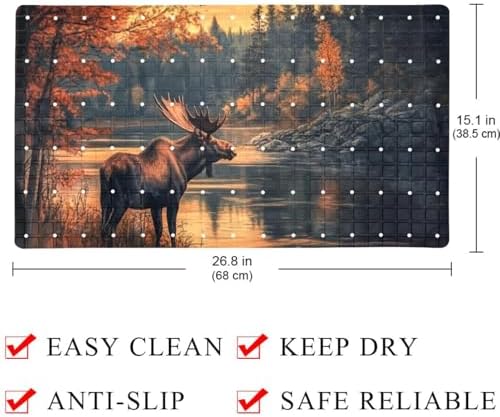 Shower Mat Bathtub Mat, 26.8x15.1 inch, Non-Slip Bath Mat - Image 4
