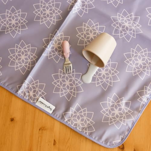 Tiny Twinkle Splat Mat for Under High Chair or Table | 51" x 51" Waterproof & - Image 4