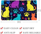 Shower Mat Non Slip, Colorful Cats Paws Anti Slip Bath Mat - Image 4