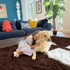 OLANLY 4x4 Machine Washable Accent Rug, Soft Fluffy Shaggy Area Rug - Image 5
