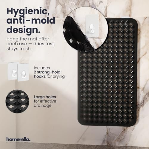 homerella Bathtub Mat Non Slip 28x16 Shower Mat Non Slip Anti Mold BPA Free - Image 4