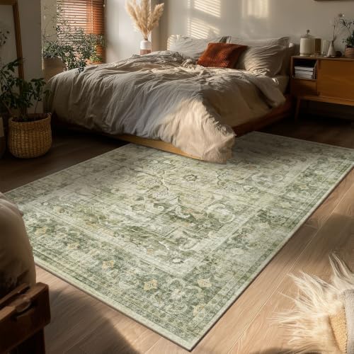 4x6 Washable Area Rugs for Entryway: Small Living Room Rug Non Slip Carpet - Image 2