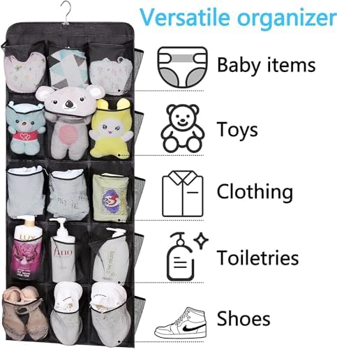 MISSLO 30 Large Pockets Dual Sided Hanging Shoe Rack - Image 5