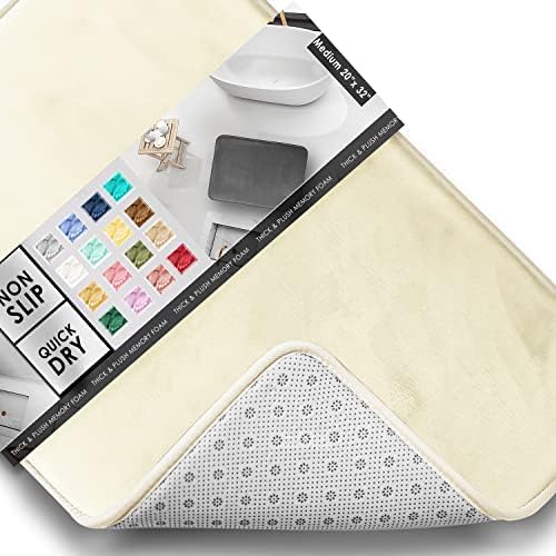 Clara Clark Bathroom Rugs, Velvet Memory Foam Bath Mat, Machine Washable Bath by ClaraClark