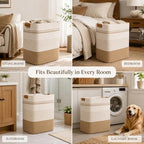 Laundry Hamper, Cotton Rope Laundry Basket - Image 6