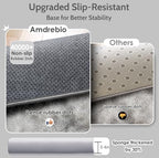 Amdrebio Tie-Dyed Light Grey Fluffy Area Rug 4x6 - Image 6