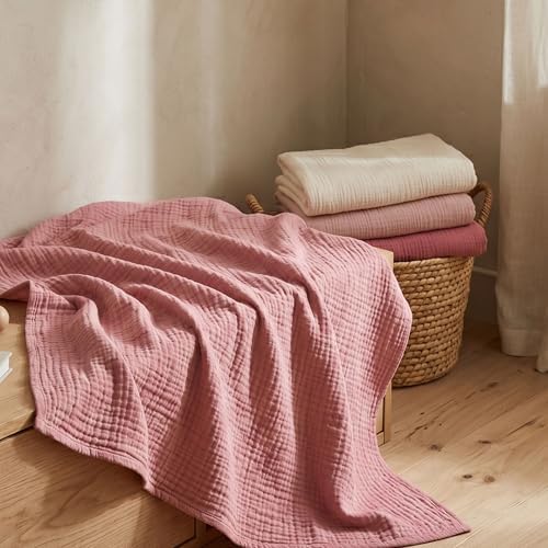 Muslin Swaddle Blankets for Newborn, 4 Pack Breathable Soft Receiving Blanket - Image 3