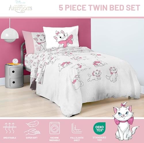 Disney Aristocats Marie Twin Comforter Set 5 Piece Kids Bedding - Image 6