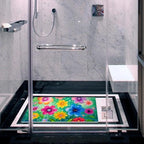 Shower Mat Non Slip, Watercolor Floral Anti Slip Bath Mat - Image 5